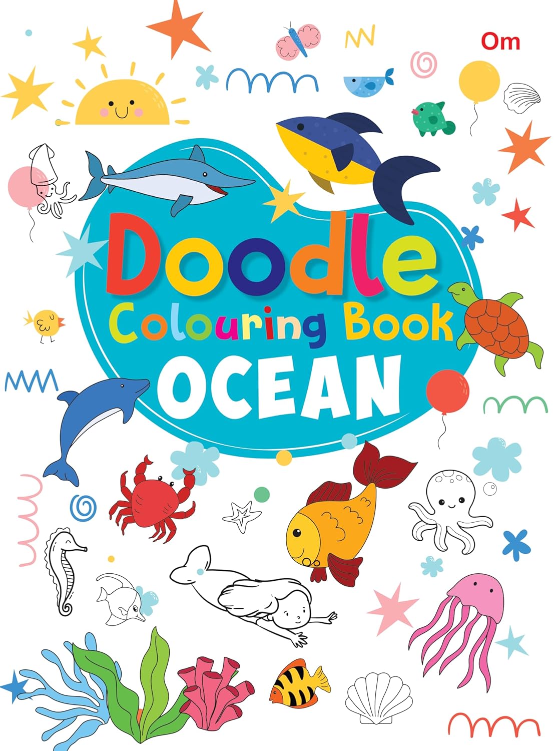 Om Books International Doodle Colouring Book Ocean - 9789353769680