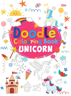 Om Books International Doodle Colouring Book Unicorn - 9789353769673