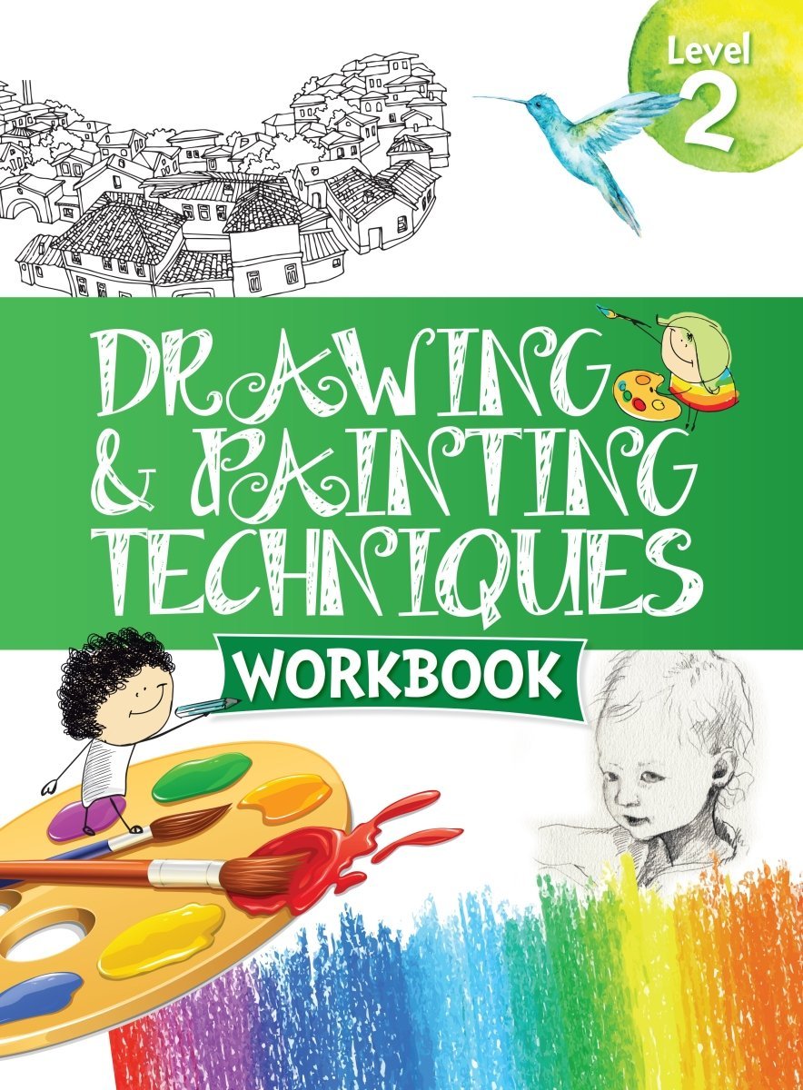 Om Books International Drawing & Painting Techniques Workbook Grade 2 - 9789386108722