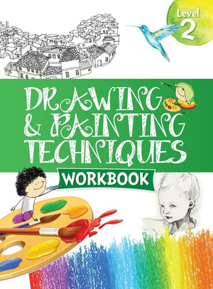 Om Books International Drawing & Painting Techniques Workbook Grade 2 - 9789386108722