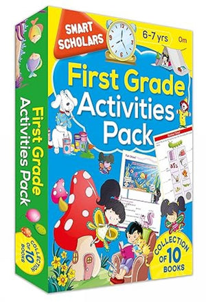 Om Books International First Grade Activities Pack ( Collection of 10 books) (Smart Scholars) - 9789353764777