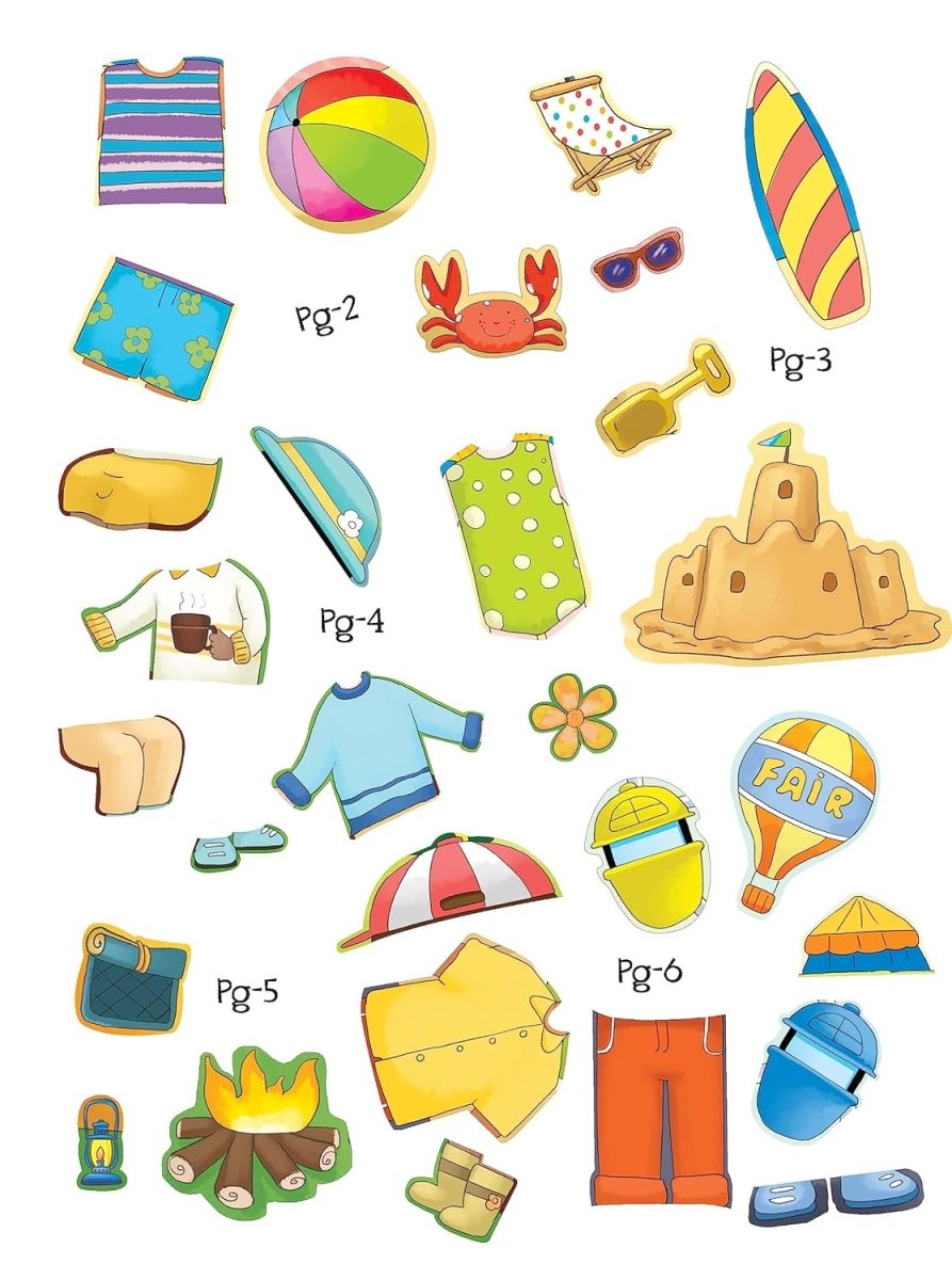 Om Books International Getting Dressed for Holiday: Sticker Activity Book - 9789386108272