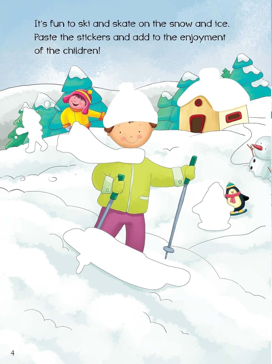 Om Books International Getting Dressed for Seasons: Sticker Activity Book - 9789386108289