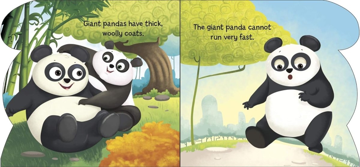 Om Books International Giant Panda ( Animals and Birds )- Cutout Board Books - 9789384119065