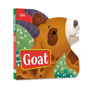 Om Books International Goat ( Animals and Birds)- Cutout Board Books - 9789352760626