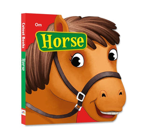 Om Books International Horse ( Animals and Birds )- Cutout Board Books - 9789386316059