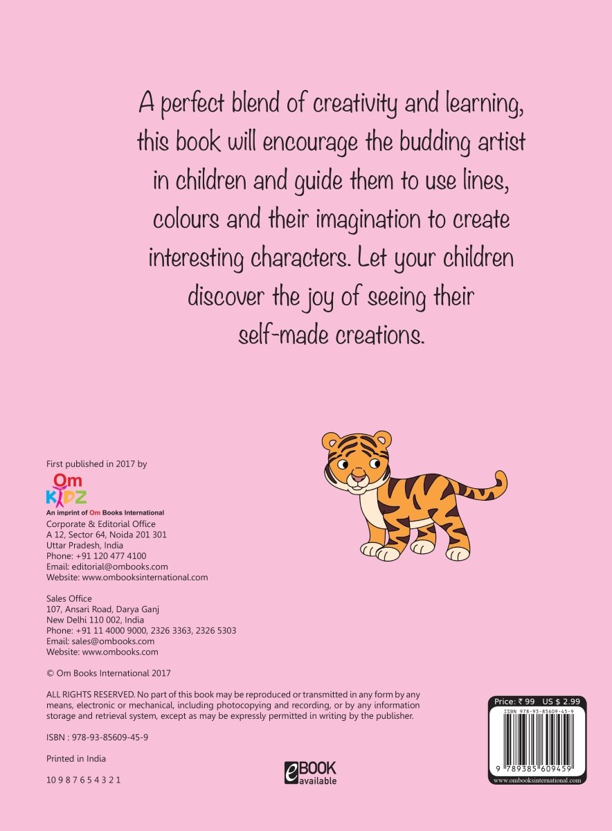 Om Books International How to Draw Animals: Step by step Drawing Book - 9789385609459