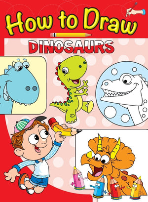 Om Books International How to Draw Dinosaurs : Step by step Drawing Book - 9789385609527