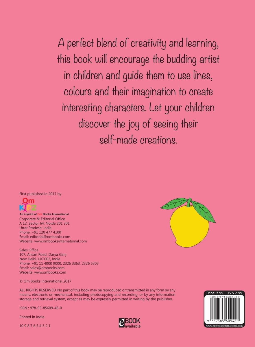 Om Books International How to Draw Fruits : Step by step Drawing Book - 9789385609480