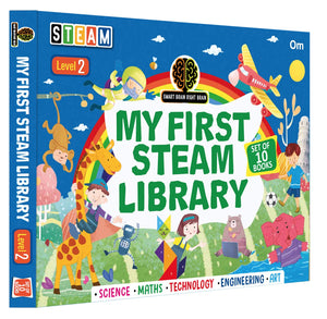 Om Books International My First Steam Library of Science, Technology, Engineering, Art and Maths Level - 2 (Set of 10 Books) - 9789353767242
