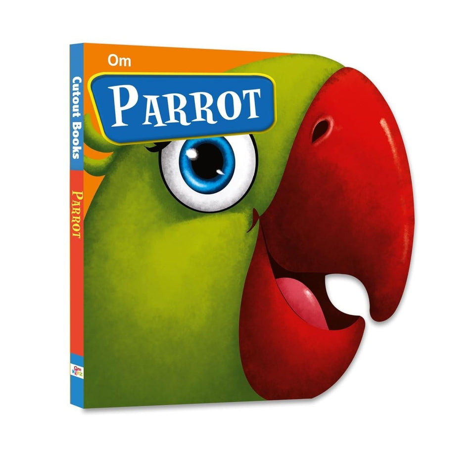 Om Books International Parrot ( Animals and Birds )- Cutout Board Book ...