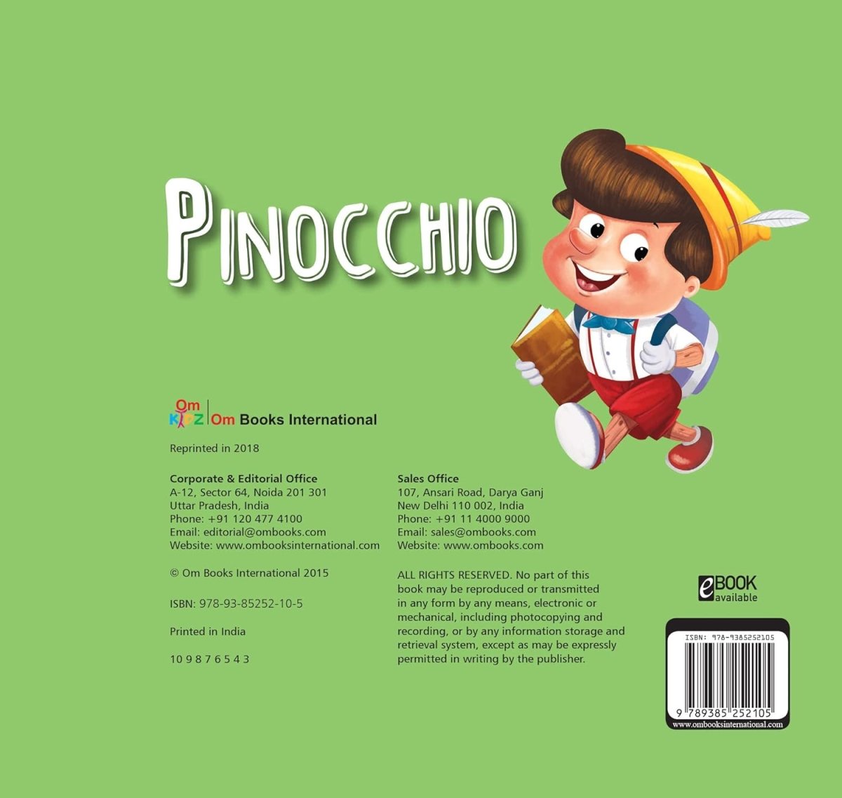 Om Books International Pinocchio( Fairy Tales )- Cutout Board Books - 9789385252105