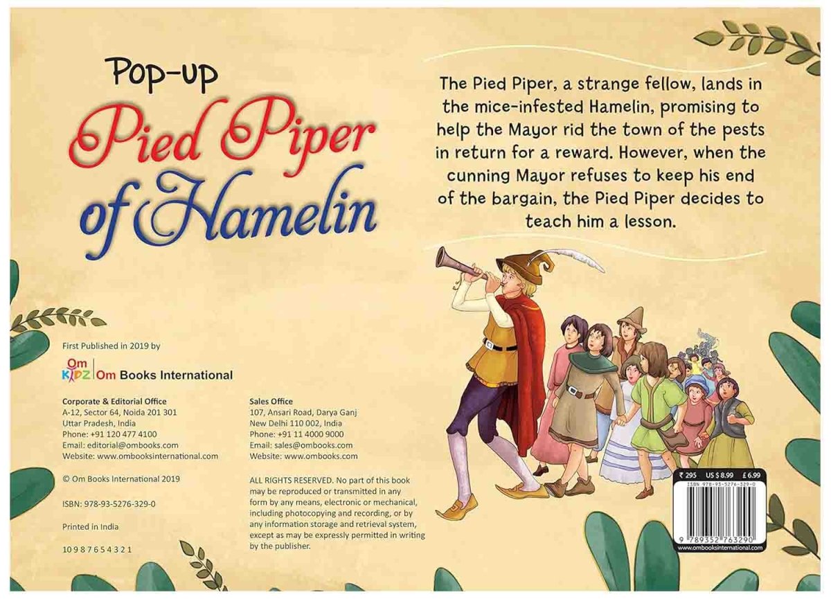 Om Books International Pop-up Pied Piper of Hamelin - 9789352763290