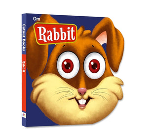 Om Books International Rabbit ( Animals and Birds )- Cutout Board Books - 9789384119072