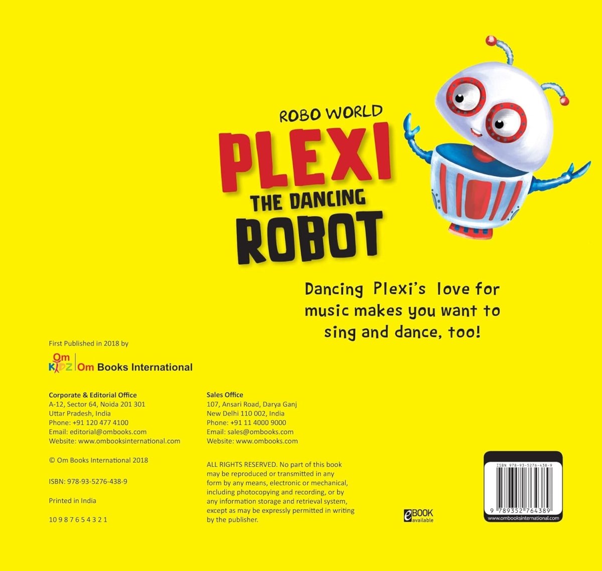 Om Books International Robo World- Plexi The Dancing Robot- Cutout Board Books - 9789352764389