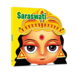 Om Books International Saraswati (Gods and Goddesses)- Cutout Board Books - 9789384119034