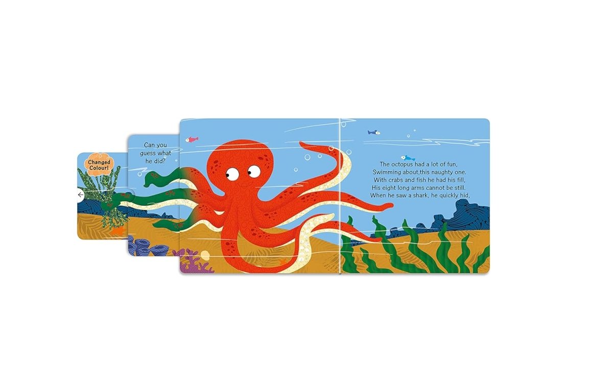 Om Books International Slide and See Board Book : Sea Animals - 9789352764266