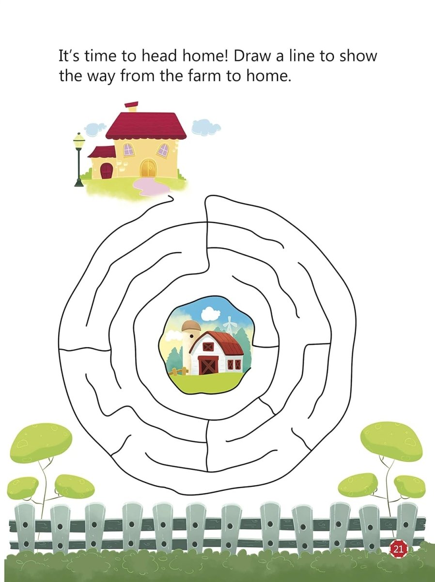 Om Books International Tell the Time- Farm Activity book - 9789386108500