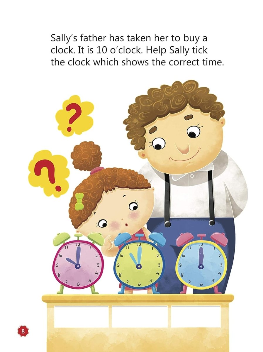 Om Books International Tell the Time Home Activity book - 9789386108470