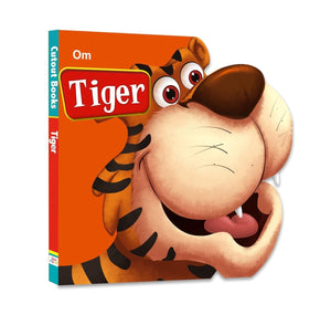 Om Books International Tiger ( Animals and Birds )- Cutout Board Books - 9789383202447