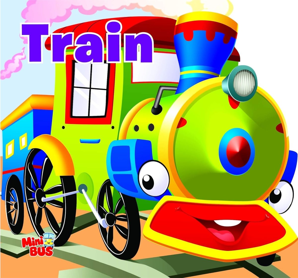 Om Books International Train ( Transport )- Cutout Board Books - ‎ 9789385031915