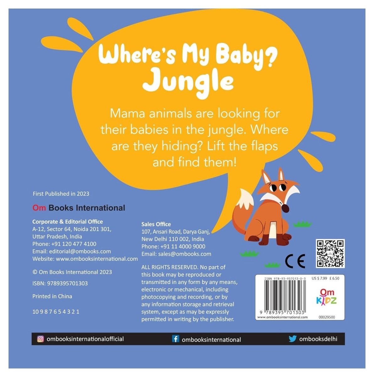 Om Books International Where's My Baby? Jungle - 9789395701303