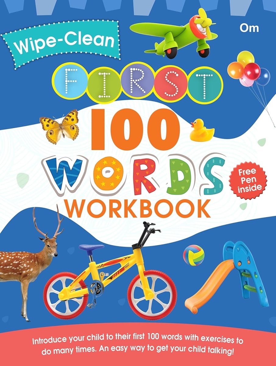 Om Books International Wipe Clean : First 100 Words Workbook - ‎ 9789381607237