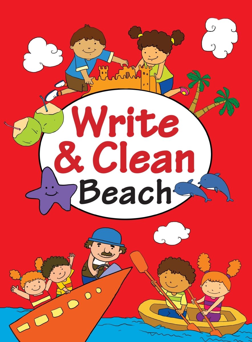 Om Books International Write & Clean-Beach-Wipe and Clean Activity Book - 9789384625313