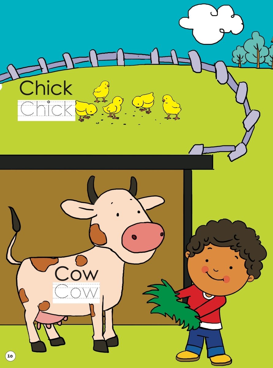 Om Books International Write & Clean-Farm-Wipe and Clean Activity Book - 9789384625290