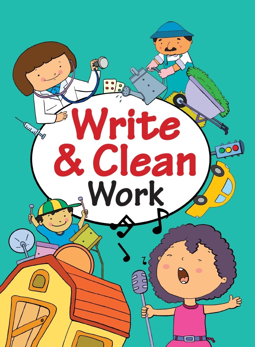 Om Books International Write & Clean- Work- Wipe and Clean Activity Book - 9789384625337