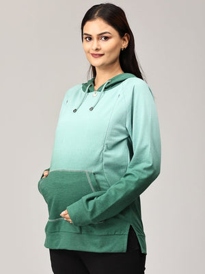Ombre Meadow Maternity and Nursing Sweatshirt Hoodie - MNSWT-SD-OMB-S
