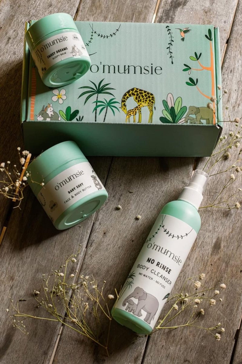 O'mumsie-Bedtime Rituals Kit with Body Cleanser, Face & Body Butter, Sleepy Balm - OM-13