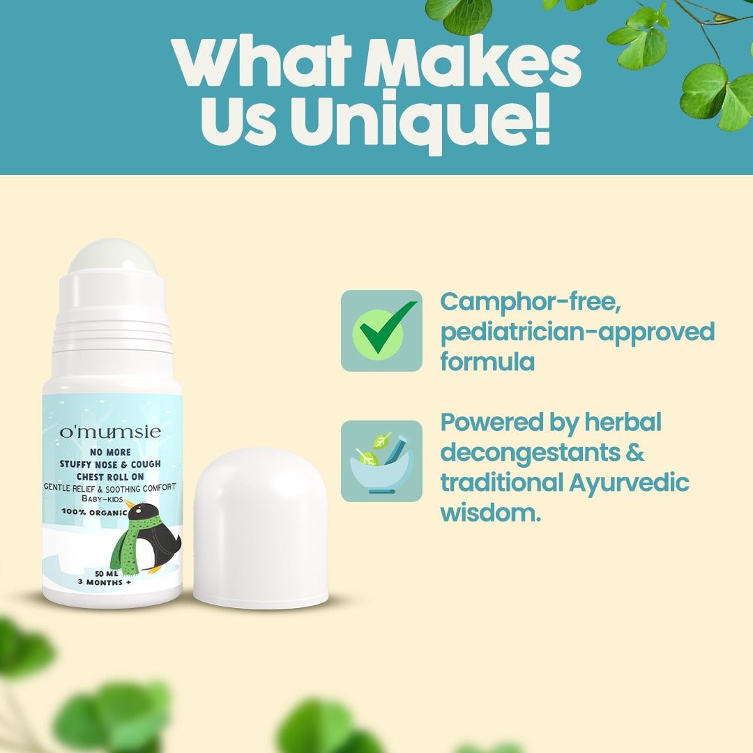 Omumsie Natural Cold Relief Roll On - Nasal Aspirator