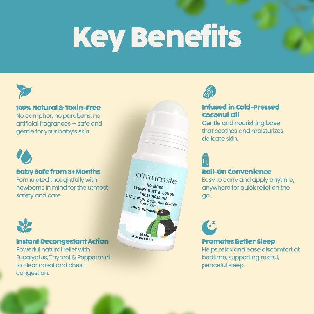 Omumsie Natural Cold Relief Roll On - Nasal Aspirator