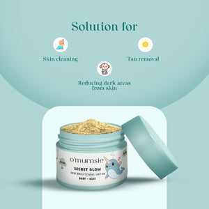 Omumsie - Skin Brightening Ubtan for Kids | Effective for Tan Removal | 50g - baby ubtan