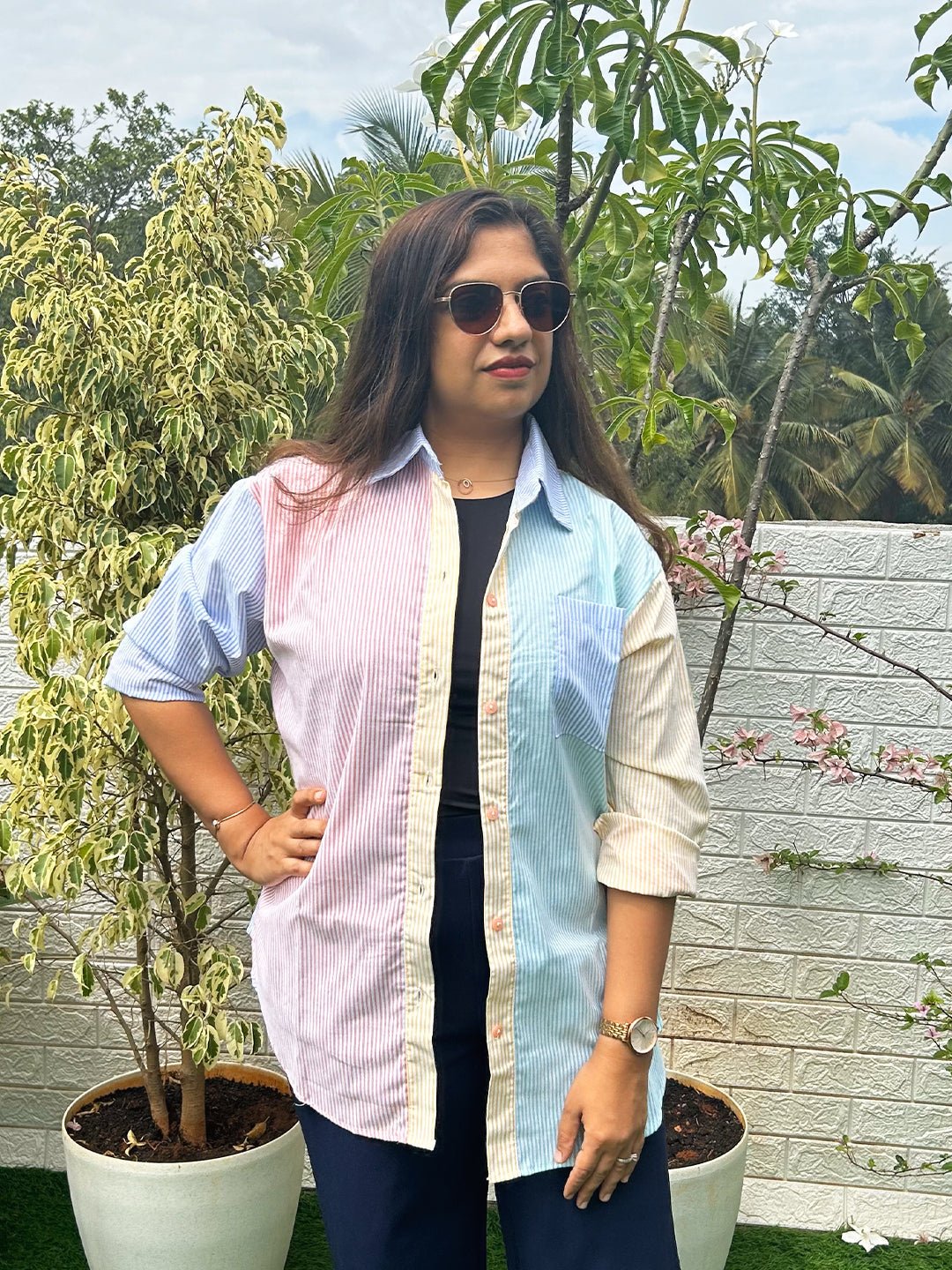 On Vacation Color Block Women's Shirt - WMNT - TMS - OVAC