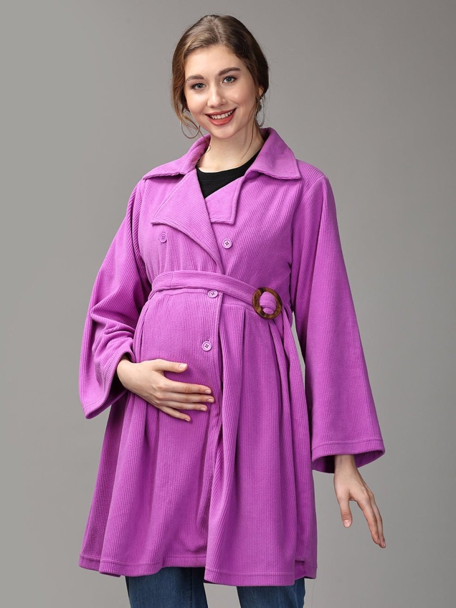 One Heck of a Color! Maternity Trench Coat - MAT-SD-LVTC-S