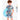 One piece Knee Length Kids Swimwear Geometric print, UPF 50+ with Cap - Little Surprise BoxOne piece Knee Length Kids Swimwear Geometric print, UPF 50+ with Cap