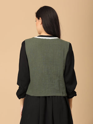 Olive Ooh-Live Moment Women's Embroidered Vest Top - Women's Tops