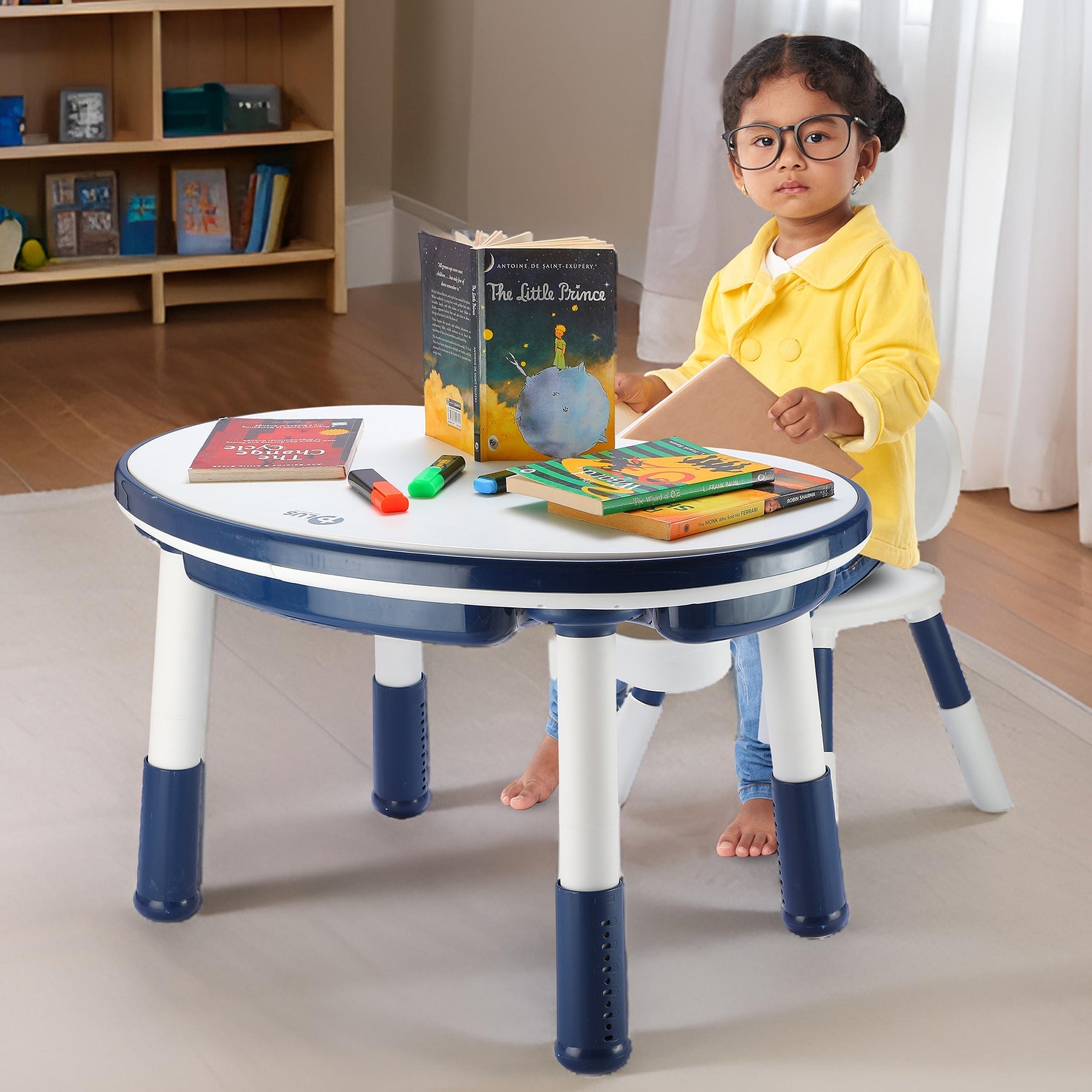 OPlus Blocks cum Sensory Table with chair - Blue color - BS8830 - BL