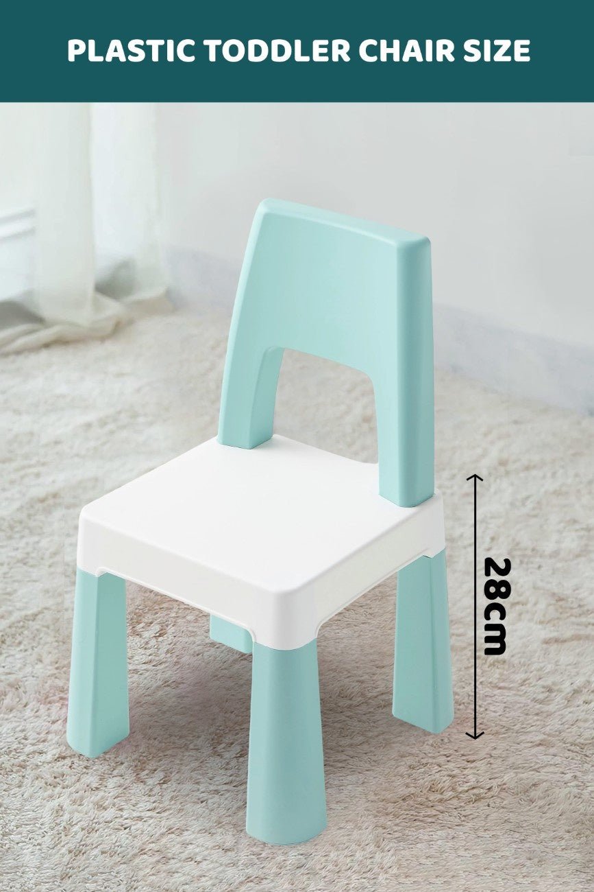 OPlus Learning Chair for Kids - Pastel Blue and white - 8817 - CB