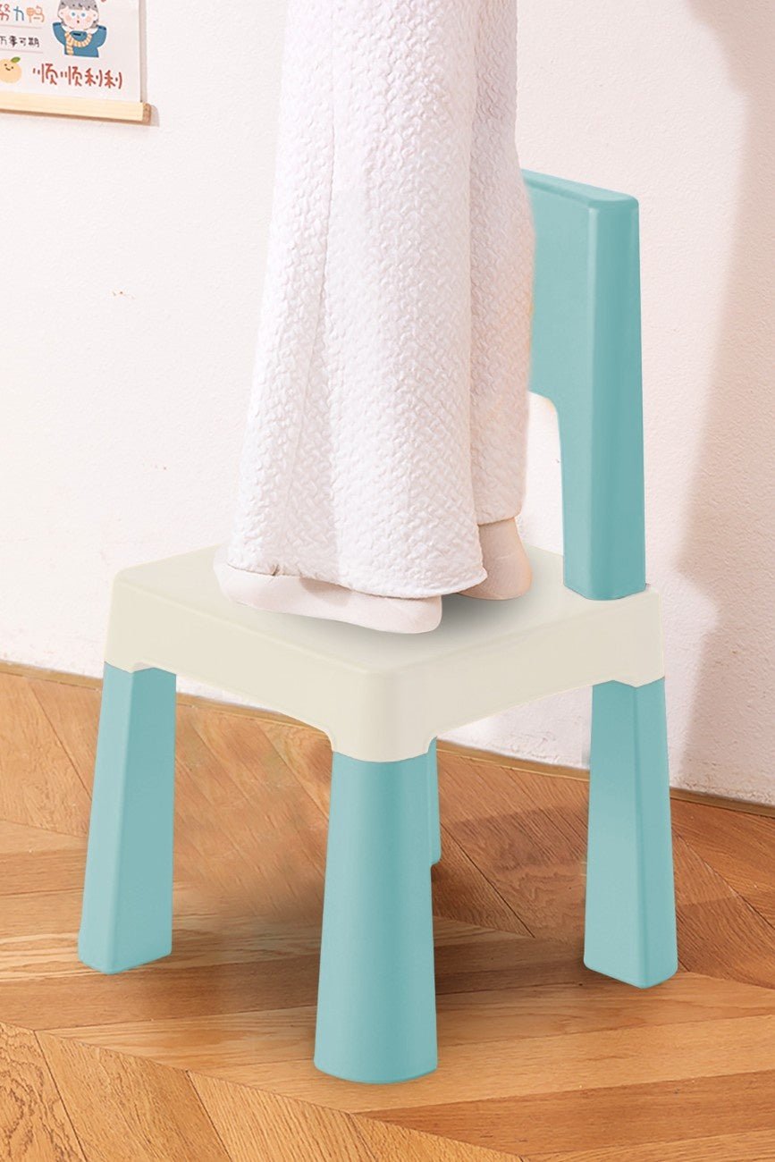 OPlus Learning Chair for Kids - Pastel Blue and white - 8817 - CB