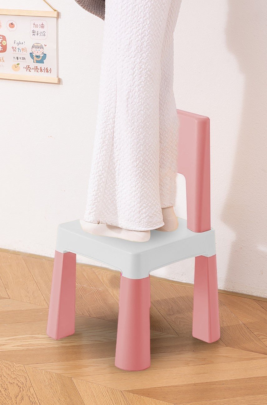 OPlus Learning Chair for Kids - Pastel pink and white - 8817 - CP