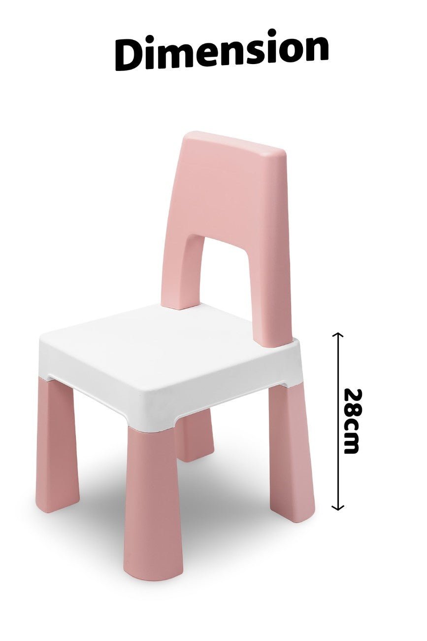 OPlus Learning Chair for Kids - Pastel pink and white - 8817 - CP