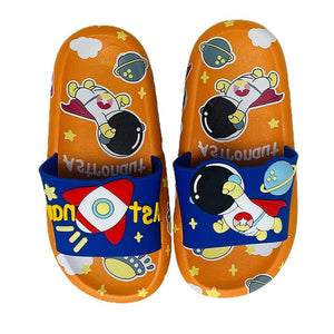 Orange all over Space theme Slip on Clogs, Summer/Monsoon all season Footwear for Toddlers & Kids - Little Surprise BoxOrange all over Space theme Slip on Clogs, Summer/Monsoon all season Footwear for Toddlers & Kids