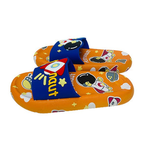 Orange all over Space theme Slip on Clogs, Summer/Monsoon all season Footwear for Toddlers & Kids - Little Surprise BoxOrange all over Space theme Slip on Clogs, Summer/Monsoon all season Footwear for Toddlers & Kids