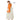 Orange & Cream Dual color Long style Raincoat for Kids - 6 - 8 Years Monsoon Wear