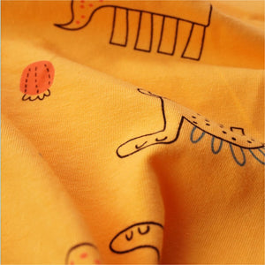 Orange Dino Full sleeves tops & pants set Unisex Kids Wear - 18 - 24 months Kids Clothing