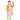 Orange Sleeve Cream long style Raincoat for kids - 6 - 7 Years Monsoon Wear