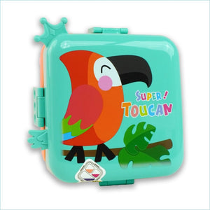 Orange Toucan 2 decker Tiffin/ Lunch and Snack Box for Kids - 